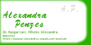 alexandra penzes business card